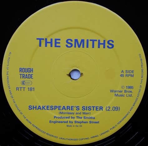 The Smiths Shakespeares Sister Used Vinyl High Fidelity Vinyl