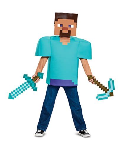 Steve Classic Minecraft Costume Multicolor Large 10 12 Pricepulse