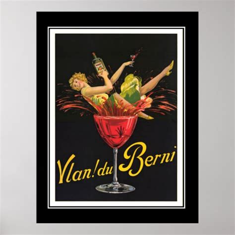 Art Deco Girl In Glass Vintage Poster