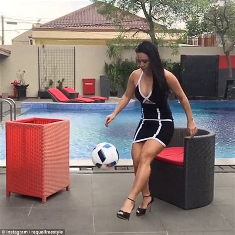 Raquel Benetti The Freestyle Football Player Performs Tricks In A Mini