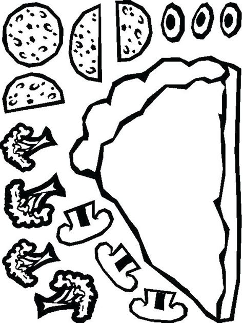 Pizza Toppings Coloring Pages At Getcolorings Com Free Printable Colorings Pages To Print And