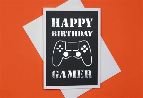 Happy Birthday Gamer Greeting Card Happy Birthday Gamer Greeting