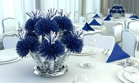 We had the privilege of coordinating and decorating a retirement ceremony and celebration for a chief petty officer of the. blue and white centerpieces elegant centerpieces for ...