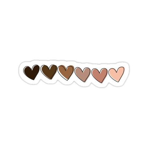 cute blackandbrown hearts black owned sticker by elhafdaoui preppy stickers cute laptop