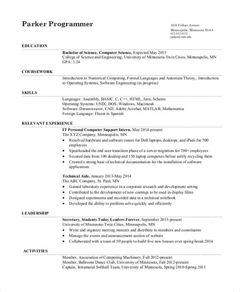 Resume for undergraduate psychology students guide to the. FREE 10+ Sample Resume For College Student in MS Word | PDF