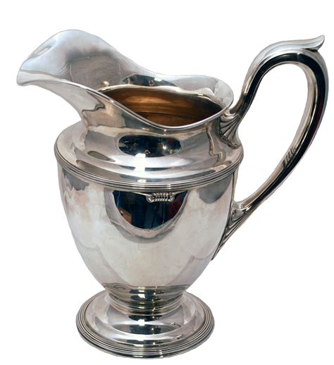 Sterling Silver Pitcher In Paul Revere Style Sterling Silver Antique