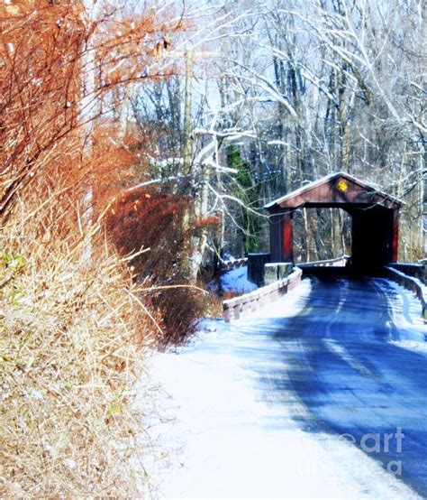 Snow Covered Bridge By Robin Lynne Schwind Fine Art America Wall Art
