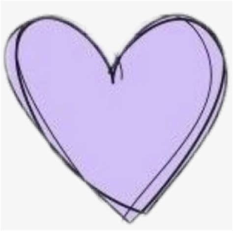 Heart Doodle Purple Pastel Cute Kawaii Aesthetic