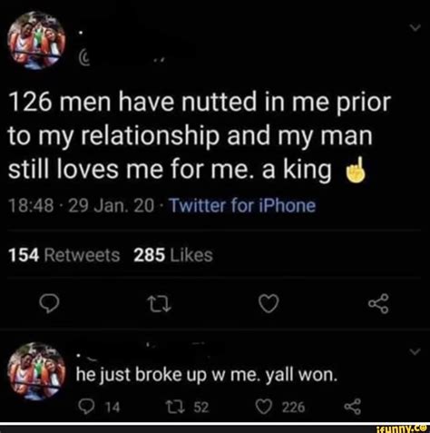 126 Men Have Nutted In Me Prior To My Relationship And My Man Still