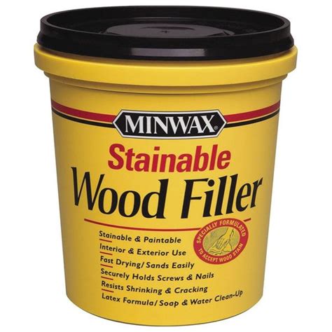 Minwax 42853000 Stainable And Paintable Wood Filler 16 Oz Wood Filler
