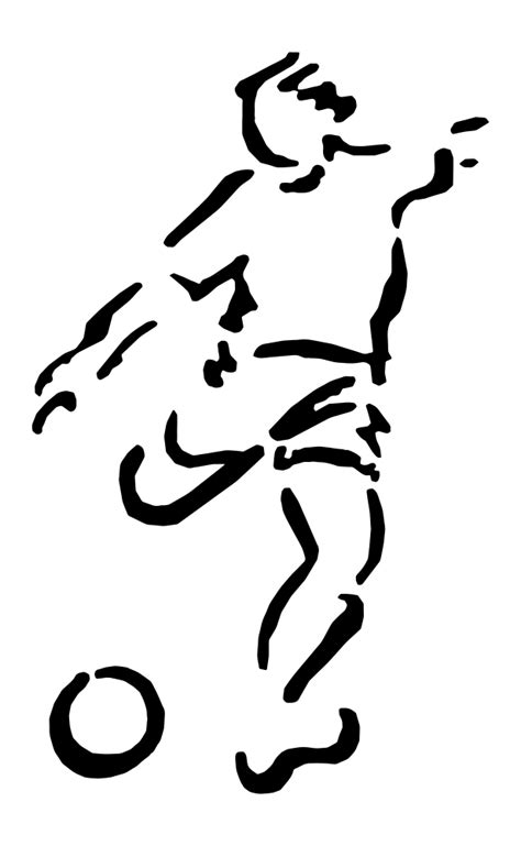Onlinelabels Clip Art Football Soccer Stencil