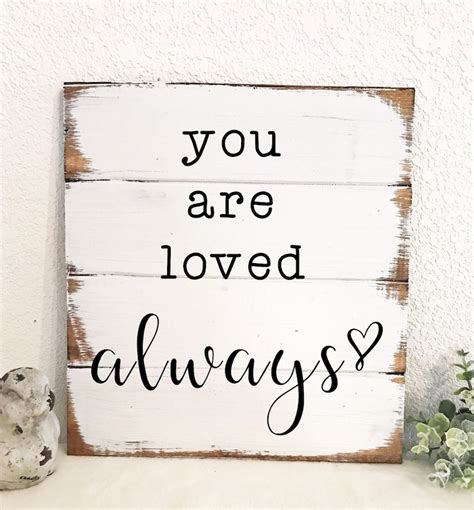 You Are Loved Always Wall Art Wood Sign Hand Painted New Etsy