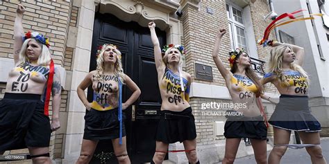 Leader Of Ukrainian Feminist Protest Group Femen Inna Shevchenko And