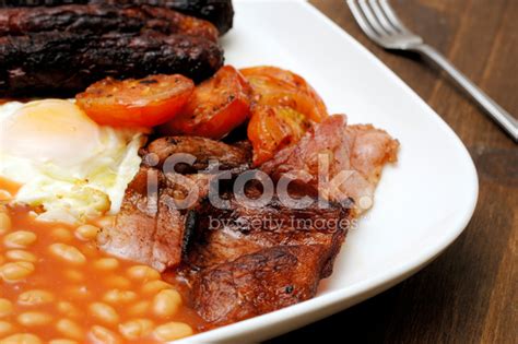 Full English Breakfast Greasy Fry Up Stock Photo Royalty Free