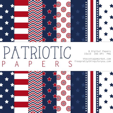 Floral backgrounds are perhaps among the most popular backgrounds for both print and web designs. Free Patriotic Digital Paper Pack - The Cottage Market