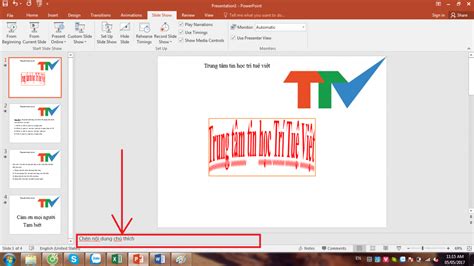 Hướng Dẫn Tạo Chú Thích Cho Mỗi Trang Slide Trong Powerpoint 2016