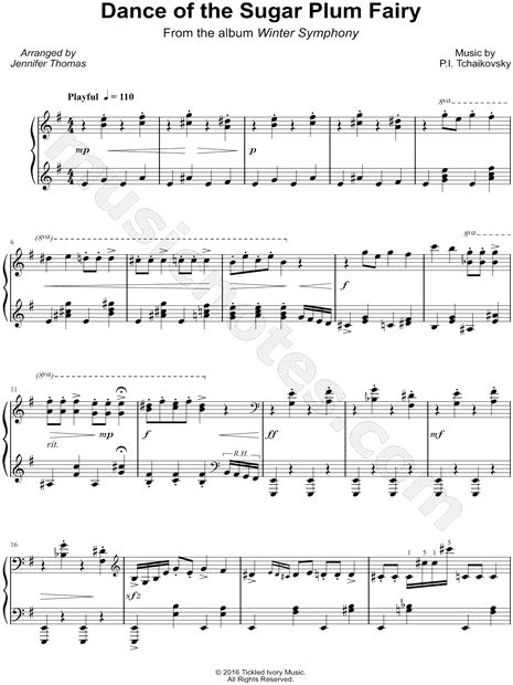jennifer thomas dance   sugar plum fairy sheet  piano solo   minor