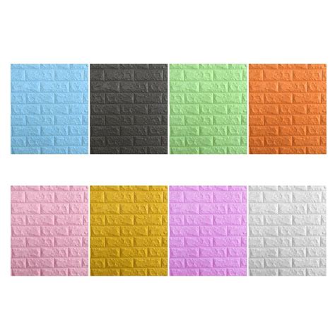 Multi Color 3d Foam Brick Self Adhesive Wallpaper Walling Shop