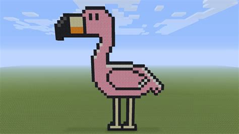 Minecraft Pixel Art Flamingo Youtube