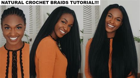 How To Do Straight Crochet Braids With A Knotless Part Black Hair