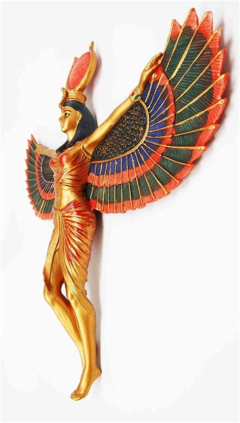 Ancient Egyptian Legendary Winged Goddess Isis Statue