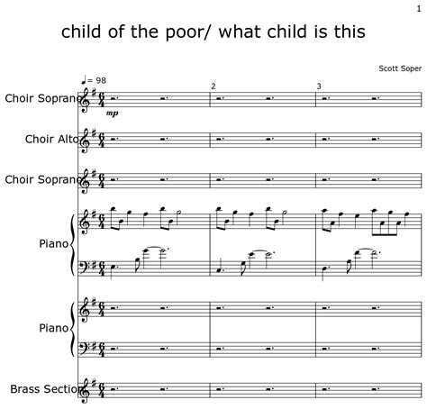 Child Of The Poor What Child Is This Sheet Music For Choir Soprano