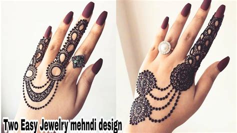 Two Easyandbeautiful Jewelry Style Mehndi Design2 Most Easyandstylish