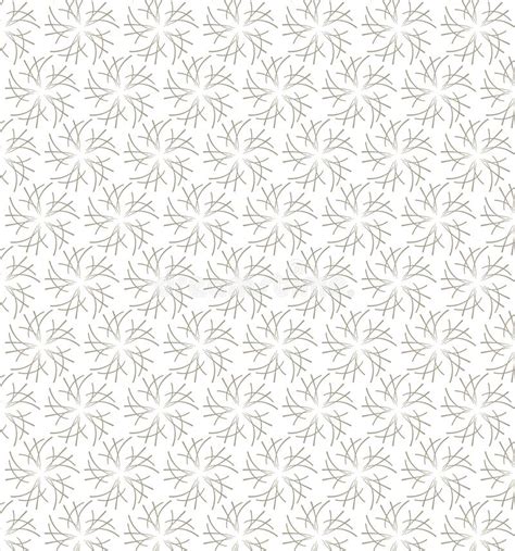 Geometric Floral Seamless Pattern Made Of Gray Lines Can Be Use Stock