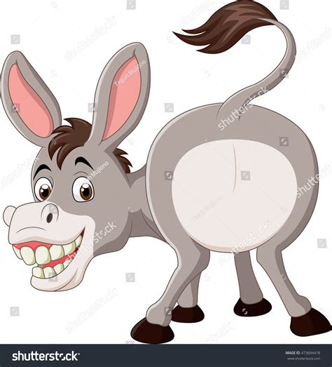 Cartoon Funny Donkey Mascot Stock Vector 473694418 Shutterstock