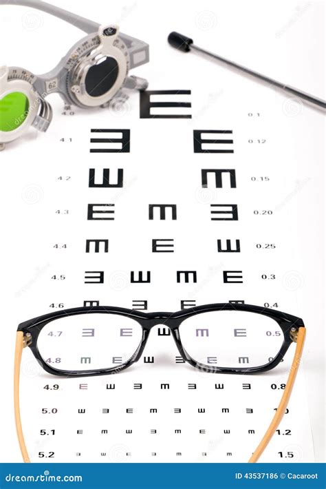 Optometrist Chart And Glasses Stock Photo Image Of Vision Health