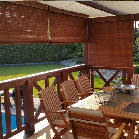 Custom Size Blinds Of Bamboo For Outdoors Sun Awning For Patio
