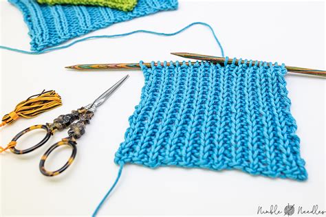 How To Knit The 1x1 Rib Stitch Step By Step For Beginners Video