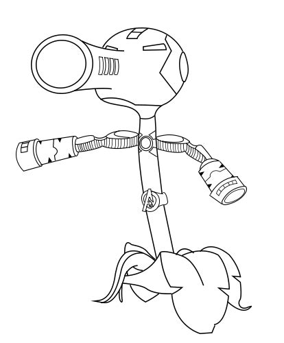 Plants Vs Zombies Coloring Pages Peashooter