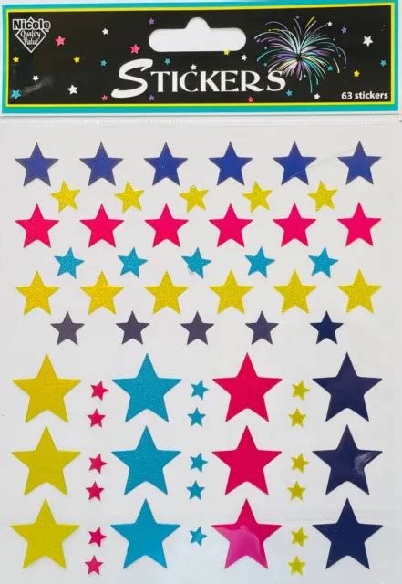 Bright Stars Stickers Papercraft Scrapbook Planner Supply Diy Crafts