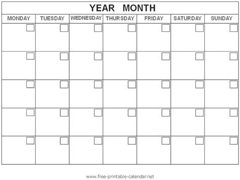Printable Calendar Layout Ko Fi Blank Printable Calendar Templates