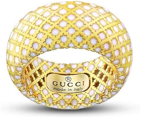 Gucci Diamantissima Ring 18kt Yellow Gold Ybc284722001014 Uk