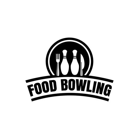 Vector Bowling Logo Design Concept Fork And Knife Symbol Can Be Used