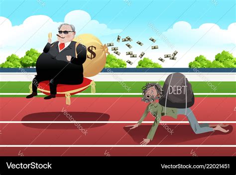 Concept Of Rich And Poor Difference Royalty Free Vector