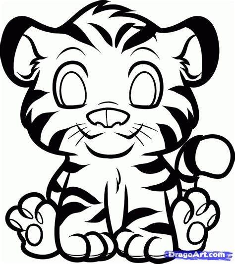 You can now print this beautiful super cute tiger coloring page or color online for free. Cute Baby Tiger Coloring Pages - Coloring Home