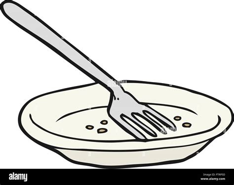 Freehand Drawn Cartoon Empty Plate Stock Vector Art And Illustration