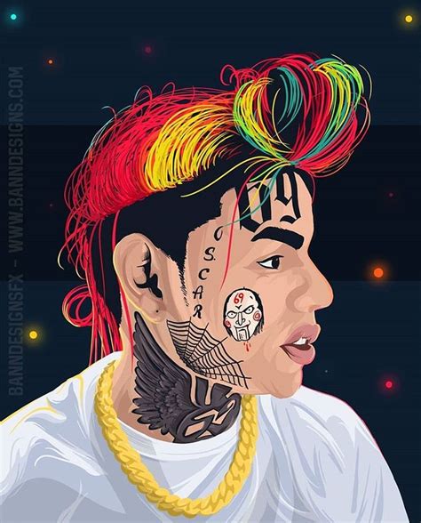 6ix9ine kingdom sur instagram 🌈💜🔥 hip hop art rapper art art