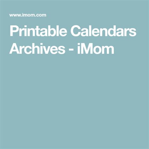 Printable Calendars Archives Imom Free Printable Calendar Free