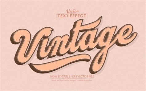 Vintage Classic And Retro Style Editable Text Effect Font Style
