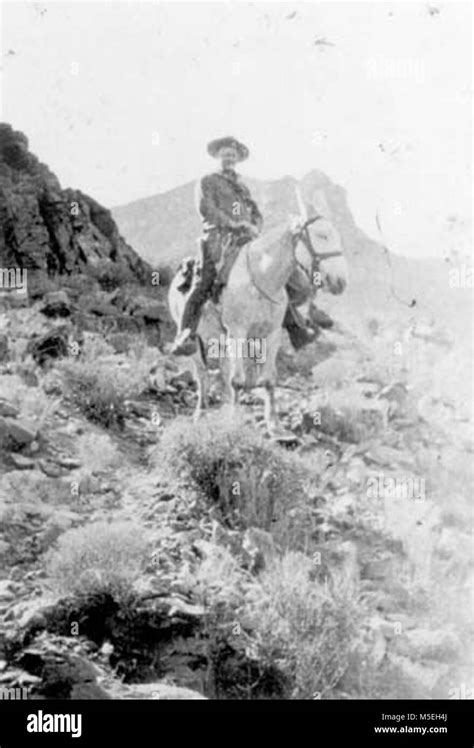Grand Canyon Ranger On Horseback Early Park Ranger On Horseback On