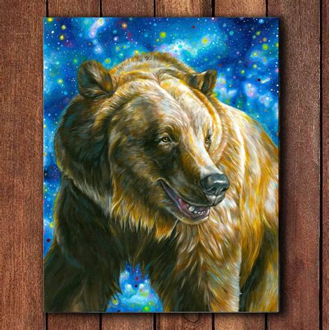 Grizzly Bear Art Bear Wall Art Bear Art Print Bear Painting Etsy