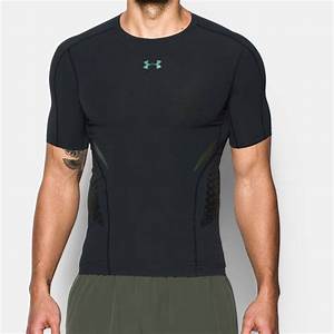 Under Armour Heatgear Zonal Mens Black Compression Short Sleeve T Shirt