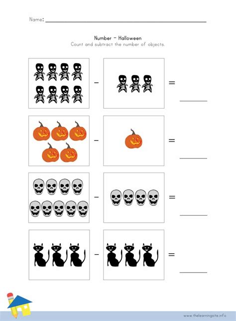 Halloween Number Worksheets The Learning Site