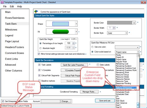 Using Enterprise Custom Fields From Microsoft Project For Version