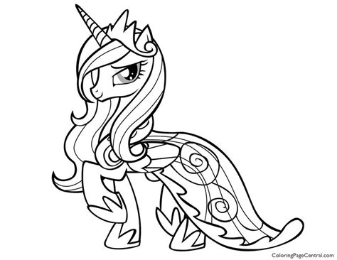 Princess luna teridax63 150 9 princess of the night: My Little Pony - Princess Cadence 01 Coloring Page ...