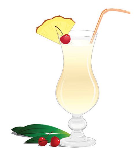 Pina Colada On White Illustrations Royalty Free Vector Graphics And Clip